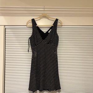 Princess Polly black and white polka dot mini dress